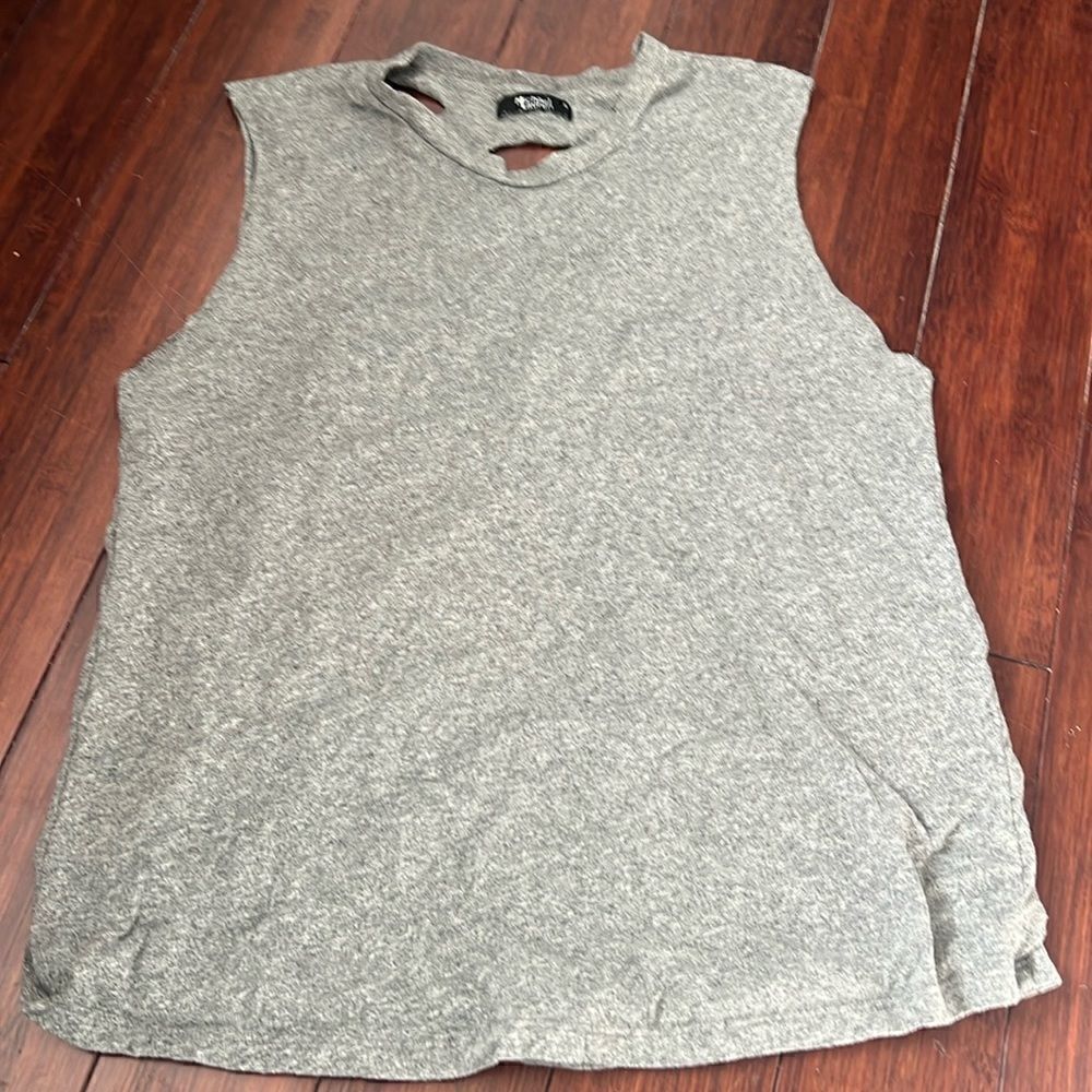 Gray Michael Lauren Shirt - Muscle T Shirt - Gray T - Open Back - Never Worn